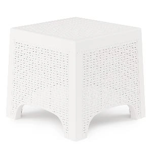 Стол садовый "Ротанг Лайт" (белый), 43х43х39 см, Альтернатива, М8910