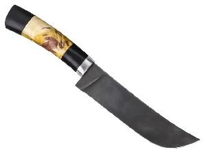 Нож Пчак-2 "Ножеяр" х12мф, (ручка - стабилизированный кап клена)