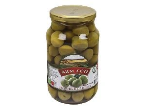 Зеленые Оливки с косточкой, ARM ECO, 1020г