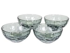 Набор салатников стеклянных (4 шт.), BLACK DIAMOND (черный), 13 см