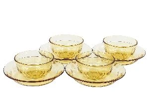 Набор стеклянной посуды: 4 салатника, 4 тарелки, Plover