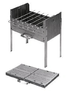 Мангал-дипломат из холоднокатаной стали толщиной 1.2 мм №1 без шампуров 50х30х65 см, Kukmara, м01