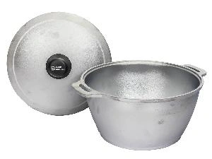 Котел алюминиевый с крышкой  5 л (плоское дно) 