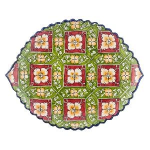 Блюдо Ляган овальный "Риштанская керамика", диаметр 41 см RS33_20