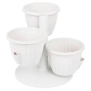 Горшок цветочный Альтернатива "Каскад" М8067, (белый) 0,7л