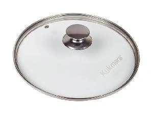Стеклянная крышка 24 см с ручкой из нержавеющей стали, Kukmara, с24т112 Стеклянная крышка 24 см с ручкой из нержавеющей стали, Kukmara, с24т112