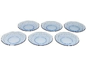 Набор плоских тарелок (6 шт.), FANCY DIAMOND (синий), 23 см