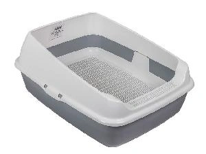 Лоток для кошек с сеткой Альтернатива М8577, (серый), 505х390х235 мм