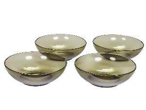 Набор стеклянных салатников (4 шт.), Basilico, 20 см