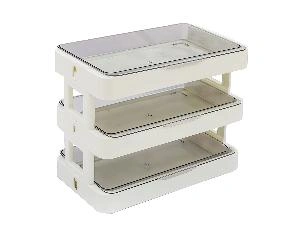 Органайзер для хранения настольный с выдвижными полками (3 полки), 30х18х24 см