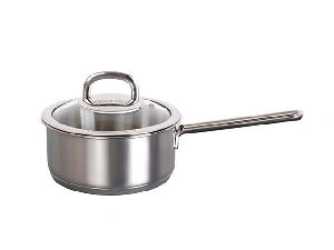 Ковш 1.2 л из нержавеющей стали со стеклянной крышкой, Kukmara (Safia), SF-LDL1216G