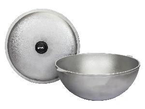 Казан алюминиевый с крышкой 10 л (плоское дно) 