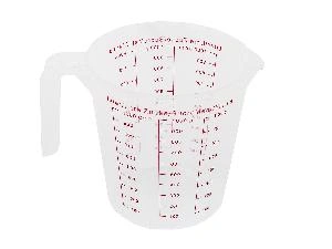 Мерный стакан для сыпучих продуктов с носиком на 1 л, пластиковый