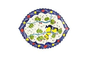 Блюдо Ляган овальный "Риштанская керамика", диаметр 41 см