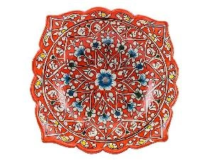 Фруктовница "Риштан", оранжевая, диаметр 28 см