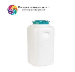 Канистра-бочка для воды 60 л прямоугольная (крышка цвет микс), Альтернатива М295