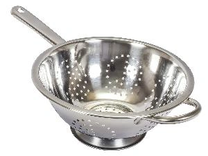 Дуршлаг с ручкой, 24 см, нержавеющая сталь 