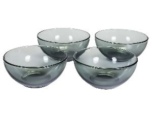 Набор стеклянных салатников (4 шт.), Basilico Grey, 13 см