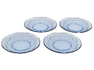 Набор плоских тарелок (4 шт.), FANCY DIAMOND (синий), 23 см