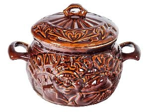 Супник "Славянская Керамика", Кушать подано коричневый глянцевый, 3 л