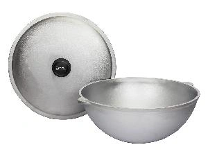 Казан алюминиевый с крышкой 8 л (плоское дно) 