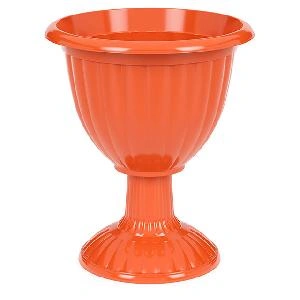 Вазон на высокой ножке для цветов Альтернатива "Жасмин" М1329 (коричневый), 42х42х50 см