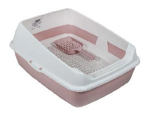 Лоток с высокими бортами и совком "Лекси" Альтернатива М8580, (розовый), 505х390х235 мм