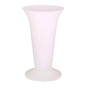 Ваза для цветов Альтернатива М7553 (белый), 130х130х217 мм