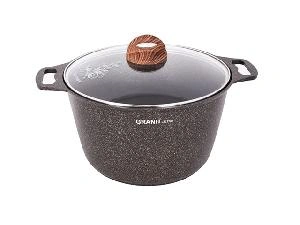 Кастрюля 10 л с антипригарным покрытием со стеклянной крышкой, Kukmara (Granit Ultra Original), кго102а