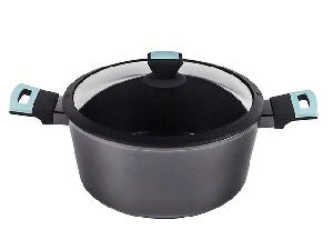 Кастрюля с антипригарным покрытием со стеклянной крышкой PLOVER, 28 см