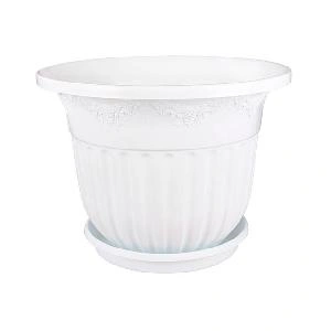 Горшок цветочный Альтернатива "Лозанна" М1468, (белый), 7 л