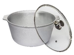 Котел 8л со стеклянной крышкой, (овальное дно) DAVR METALL