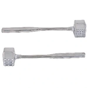 Молоток для отбивания мяса двусторонний 21 см, алюминиевый