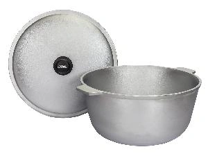 Котел алюминиевый с крышкой 12 л (овальное дно) 