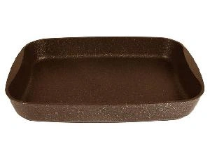 Противень с антипригарным покрытием 40x29.5x5 см, Kukmara (Кофейный мрамор), пмк03а