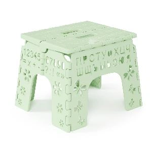 Табурет детский складной "Алфавит" PLAST LAND М4961, зеленый