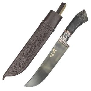 Нож Пчак, большой (тезкесар), рукоять: рог сайгака