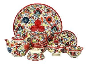 Набор чайный "Риштанская керамика", Турецкий стиль, 10 предметов