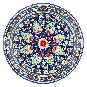 Ляган "Риштан", плоский, керамика, диаметр 32 см