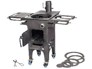 Печь варочно-отопительная Гурман (для казана 12-15л) с колесиками