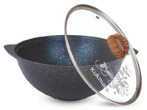 Казан 4.5 л с антипригарным покрытием со стеклянной крышкой, Kukmara (Granit Ultra Blue), кгг47а