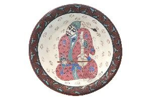 Ляган "Музыкант", Узбекистан, керамика, диаметр 28 см