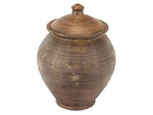 Горшок керамический с крышкой