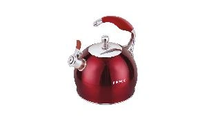 Чайник со свистком 3,0л RED  из нержавеющей стали, Kukmara, Ч-01