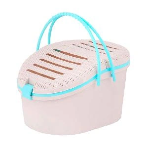 Корзина для переноски животных Альтернатива "Мур-мяу" М7846, светло-бежевый