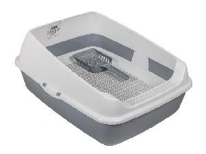 Лоток с высокими бортами и совком "Лекси" Альтернатива М8576, (серый), 505х390х235 мм