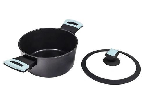 Кастрюля с антипригарным покрытием со стеклянной крышкой PLOVER, 20 см