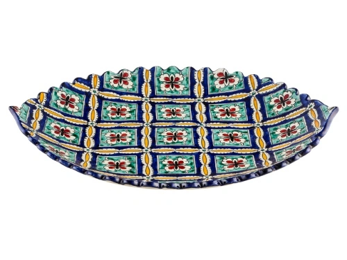 Блюдо Ляган овальный "Риштанская керамика", диаметр 41 см RS33_18