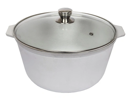 Котел 8л со стеклянной крышкой, (овальное дно) DAVR METALL