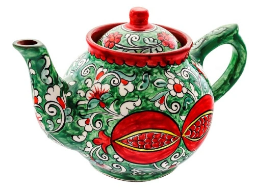 Набор чайный "Риштанская керамика", Гранат, 10 предметов